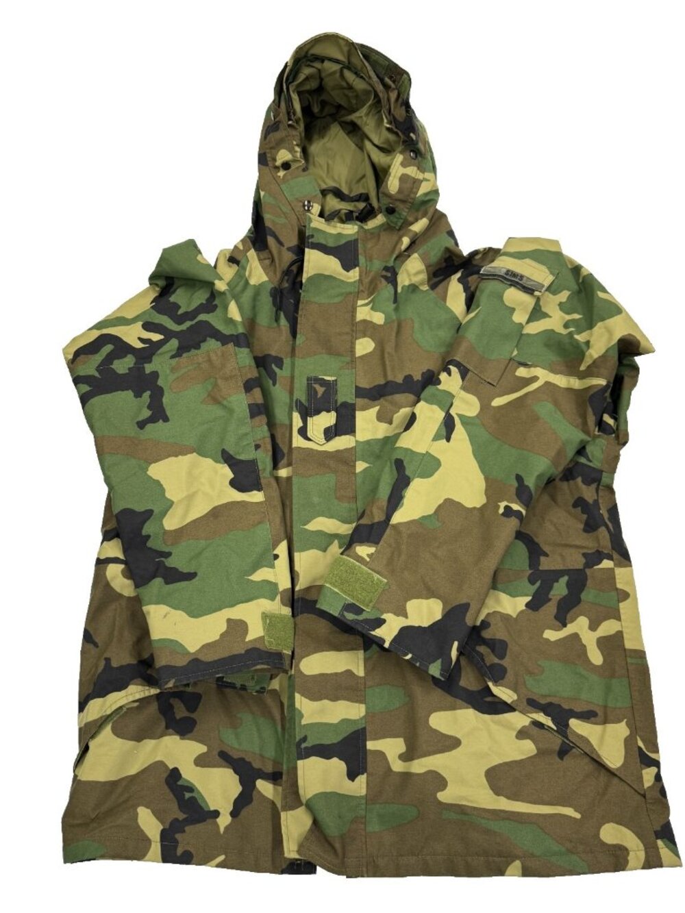 US Army Medium Regular Parka Cold Weather Goretex Woodland Camo Hooded Jacket 2